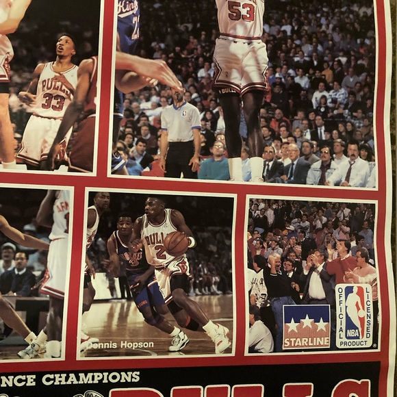 Original Chicago Bulls 1991 Eastern Conference Champions 22.5x37 Poster Jordan - Picture 3 of 11